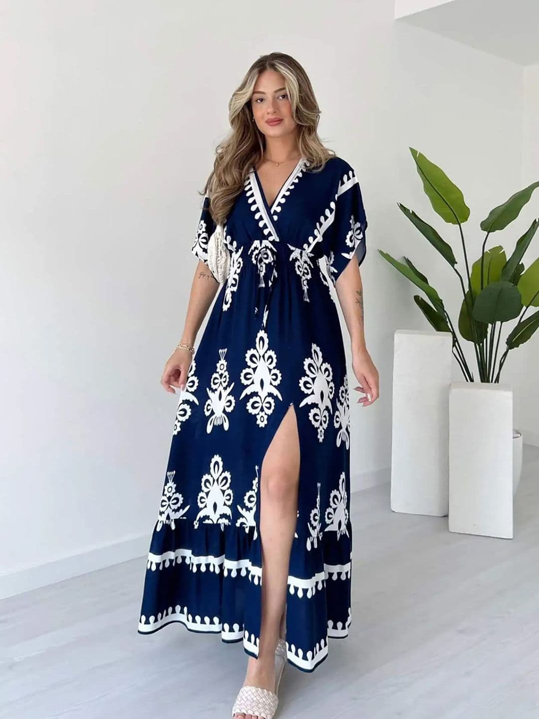 NWH Ethnic Motifs Print Maxi Dress - view 1