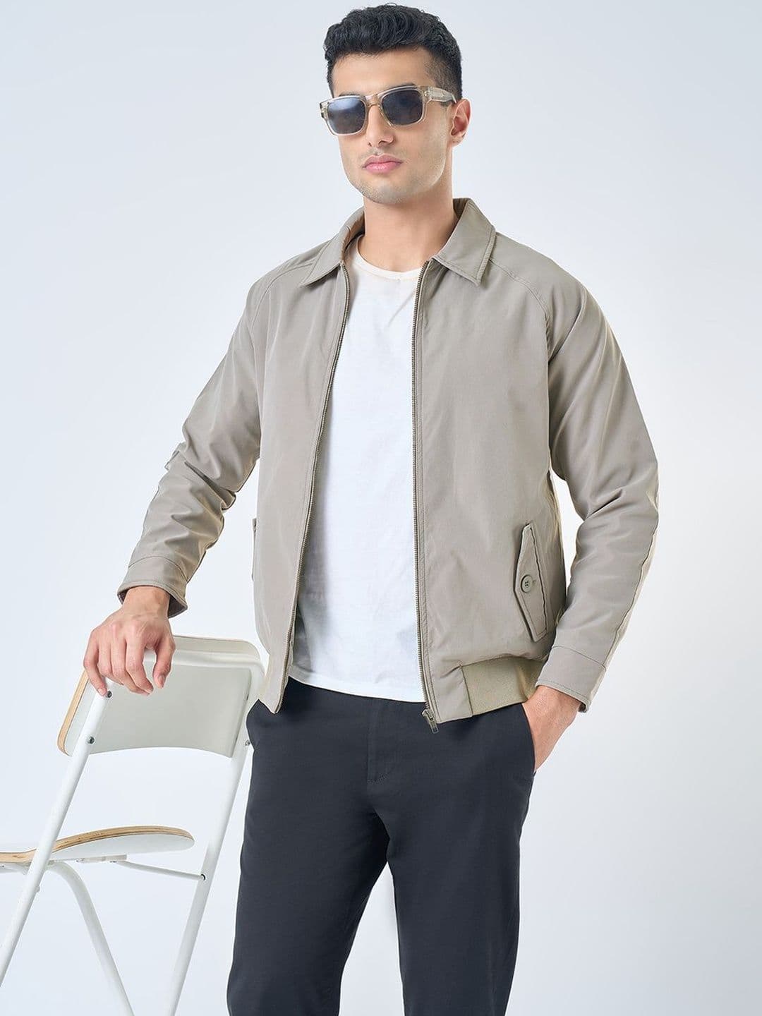 Peregrine by Pantaloons Men Crop Bomber Jacket - view 1