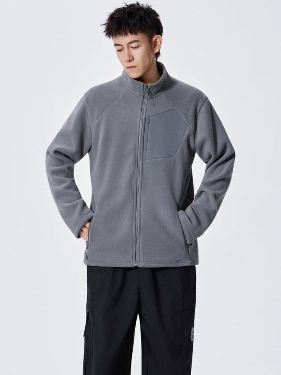 Mast & Harbour Stand Collar Puffer Jacket With Patchwork - view 1