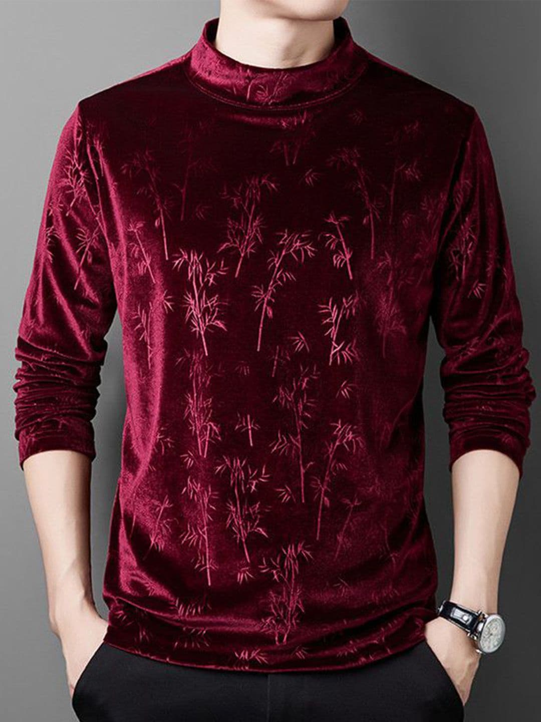 StyleCast x Revolte Mock Collar Printed Sweatshirt - view 1