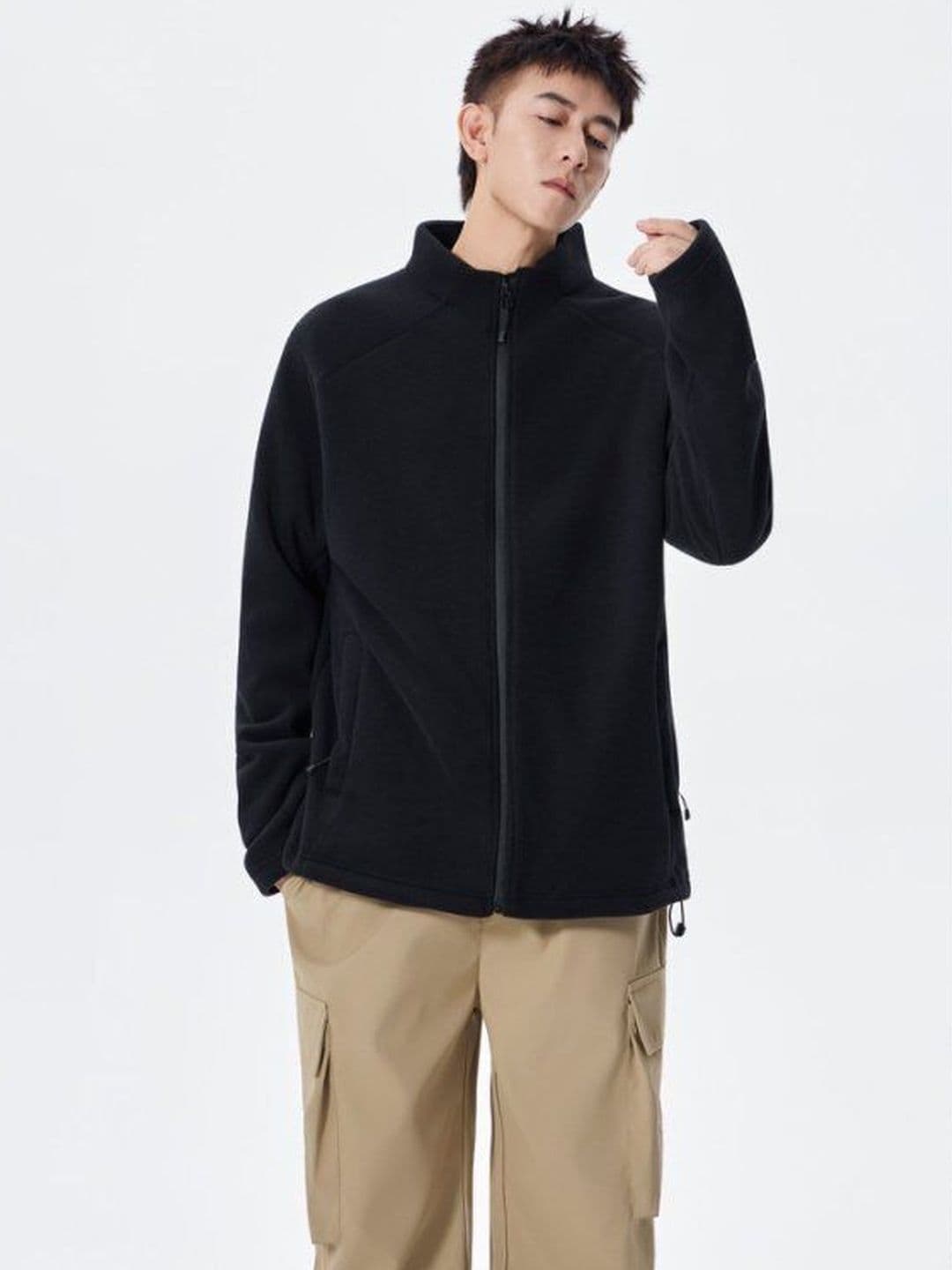 Mast & Harbour Stand Collar Open Front Jacket - view 1
