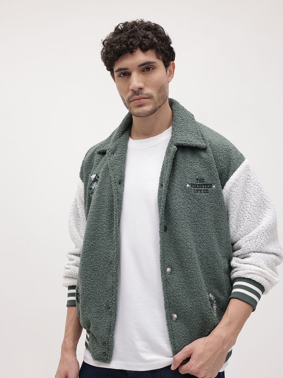 The Roadster Life Co. Embroidered Bucle Varsity Jacket - view 1