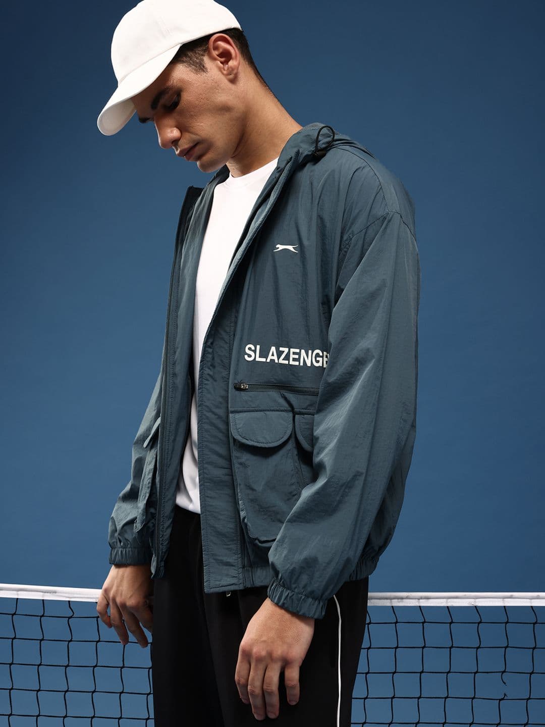Slazenger Typography Sporty Oversized Jacket - view 1