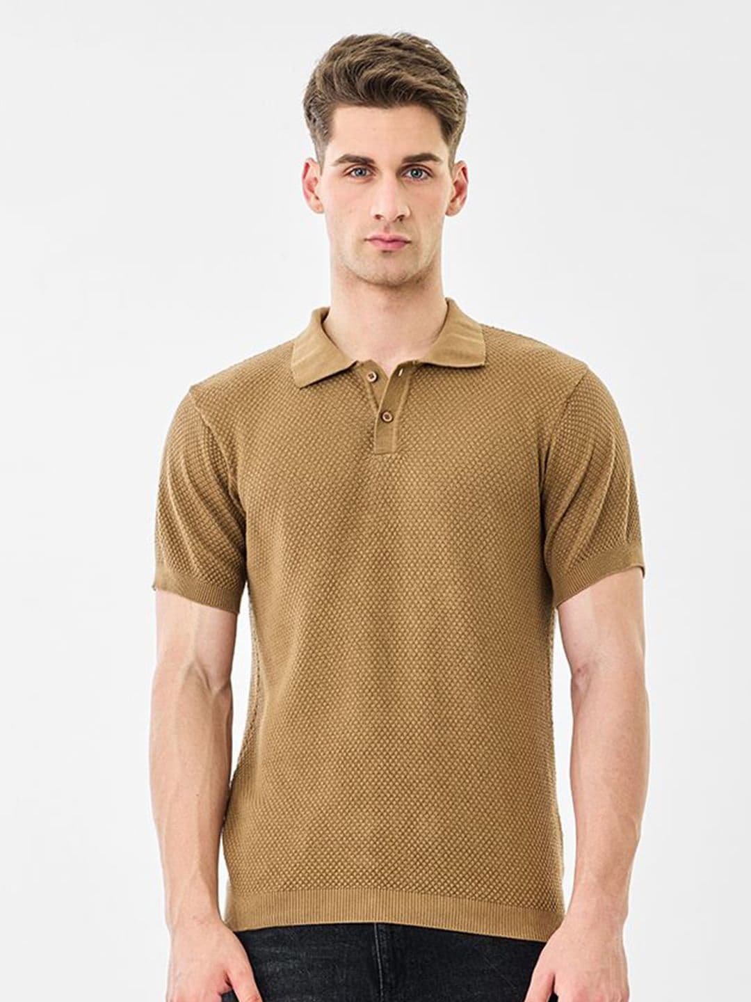 Snitch Men Polo Collar Drop-Shoulder Sleeves T-shirt - view 1