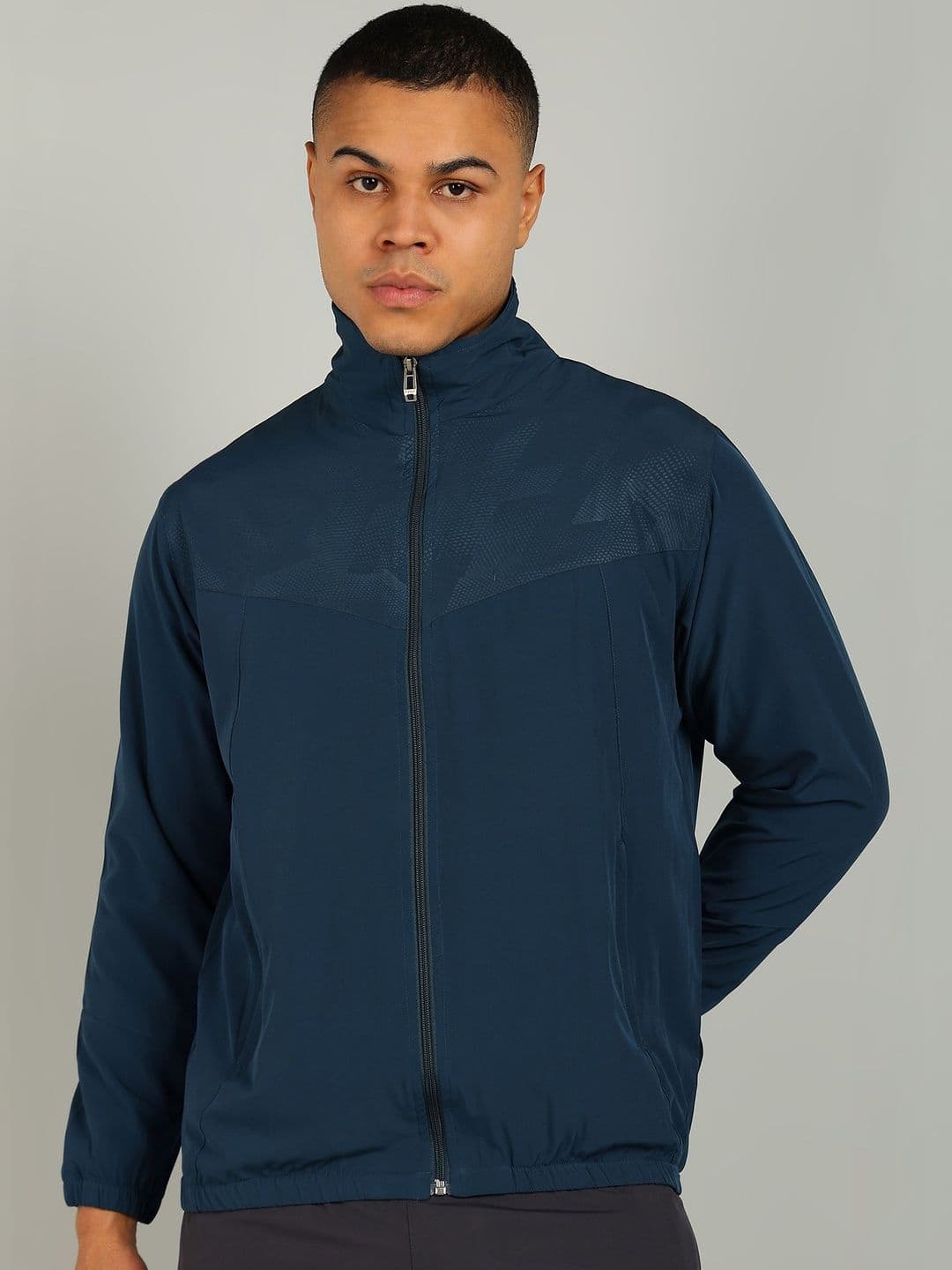 Moda Rapido Mock Collar Lightweight Sporty Jacket - view 1