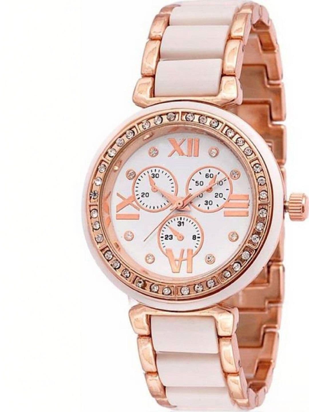 Miss Perfect Unisex White Dial & Straps Watch D243 - view 1