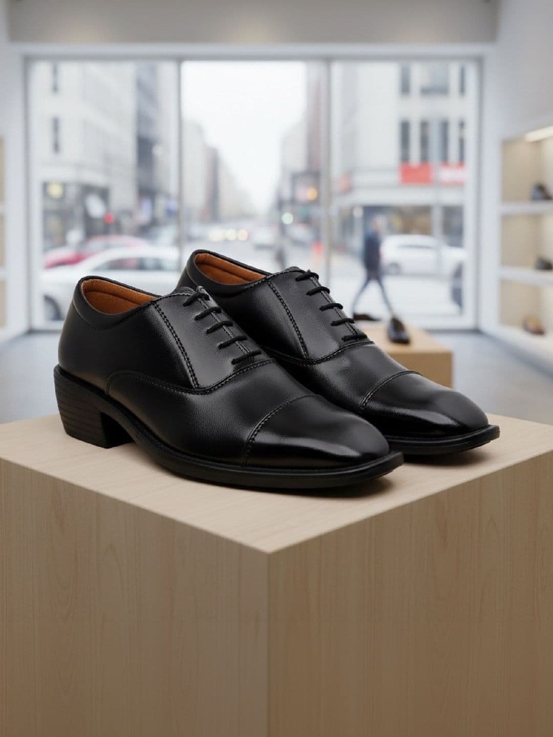 Bxxy Men Solid Heel Height Increasing Round Toe Formal Oxfords - view 1