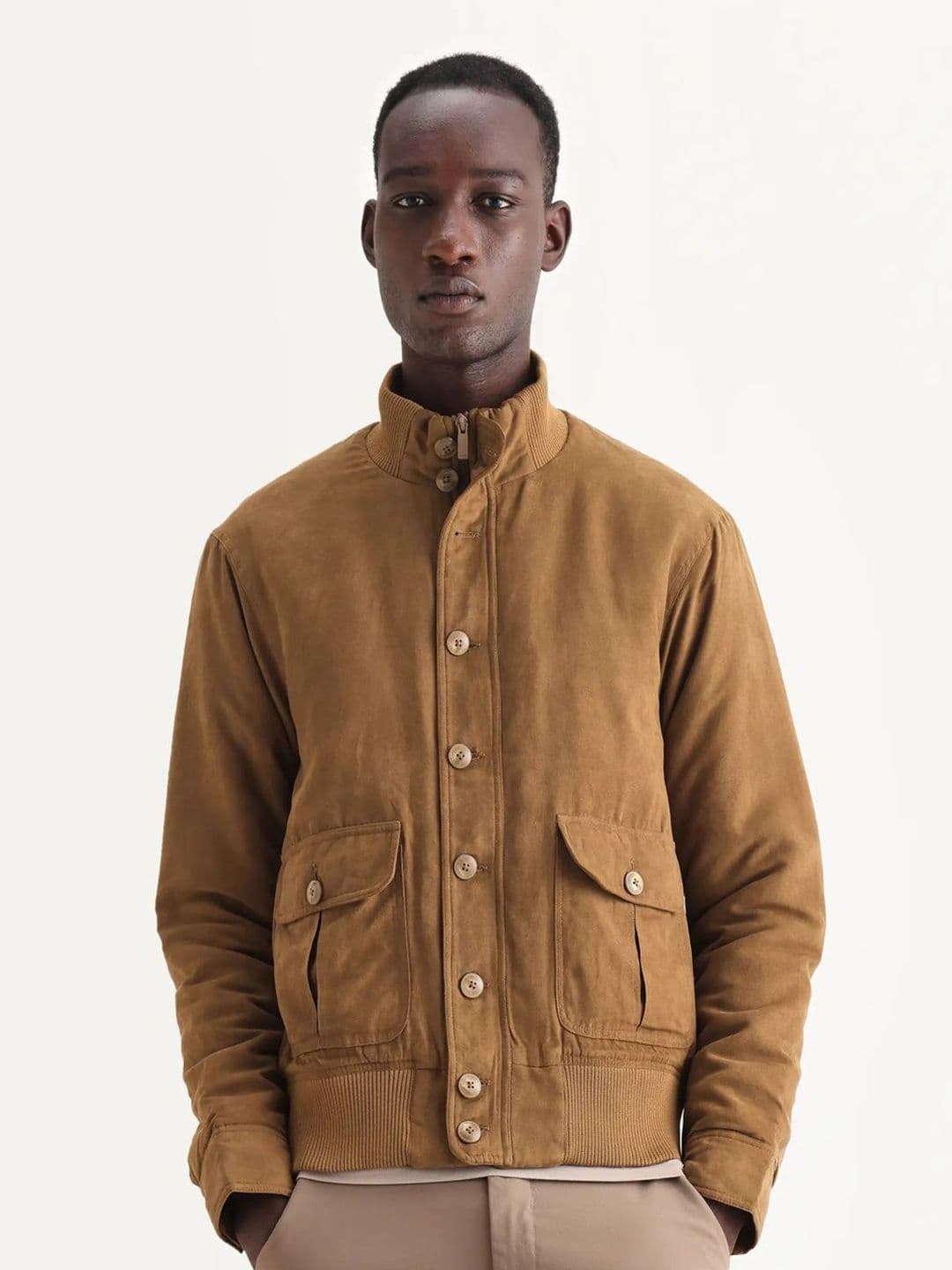 RARE RABBIT Men Mock Collar Bomber Jacket - view 1