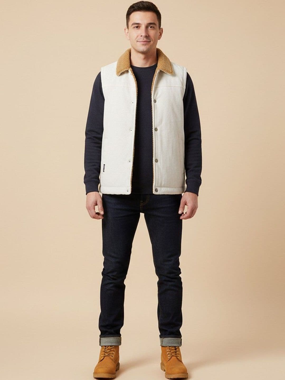 Mast & Harbour Men Geometric Padded Jacket - view 1