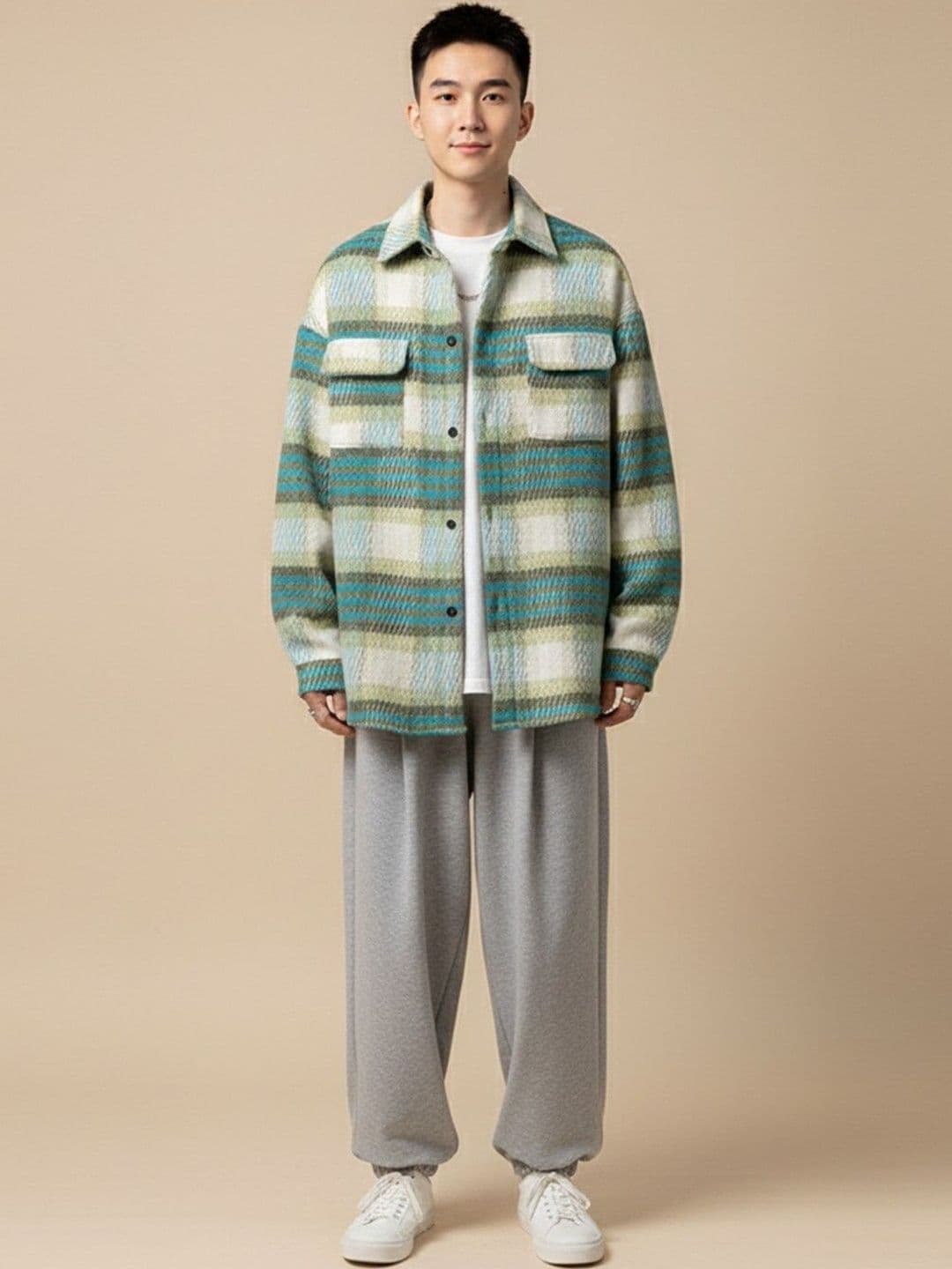 Mast & Harbour Men Checked Open Front Jacket - view 1