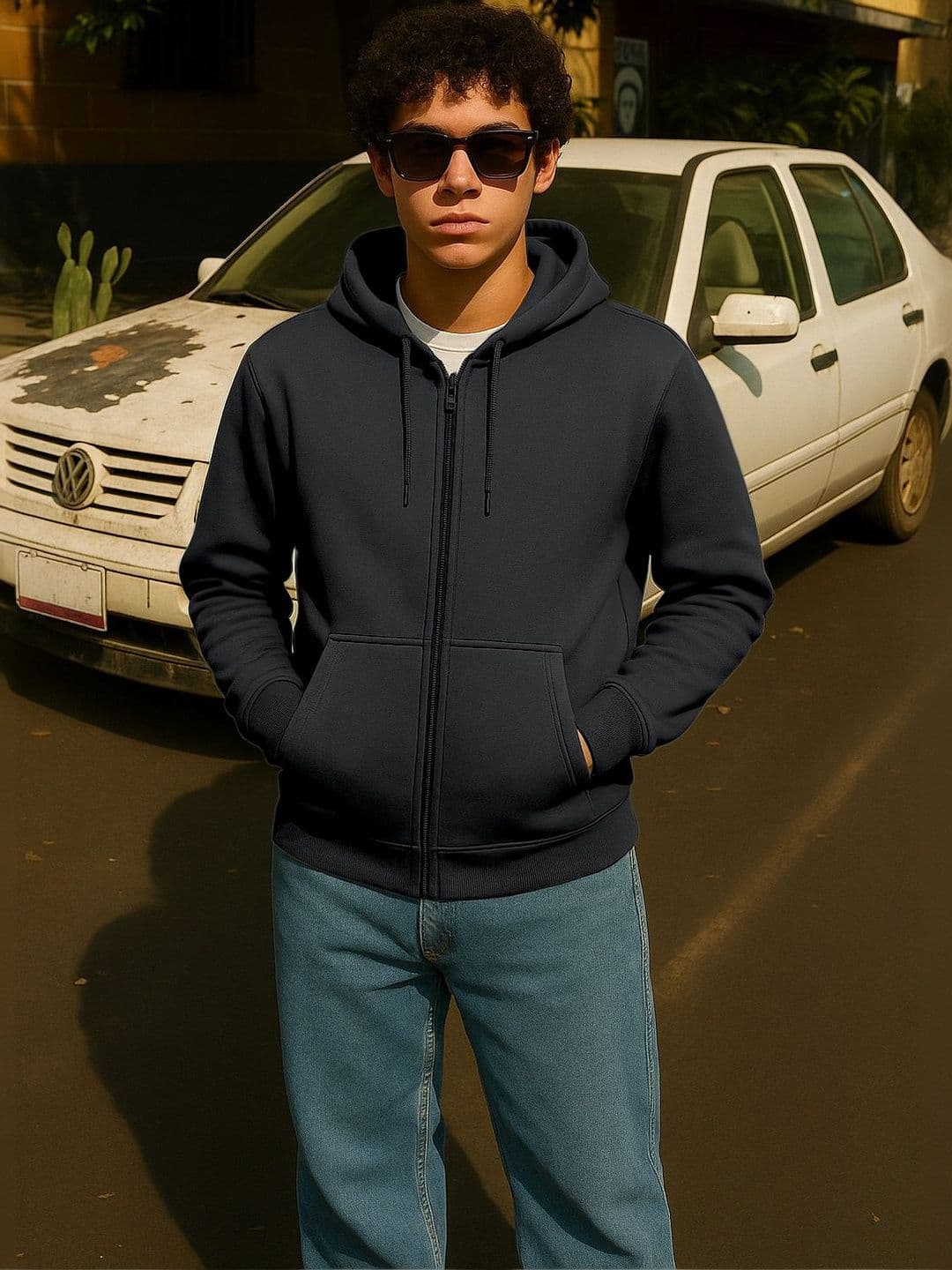 FTX Hooded Long Sleeves Varsity Jacket - view 1