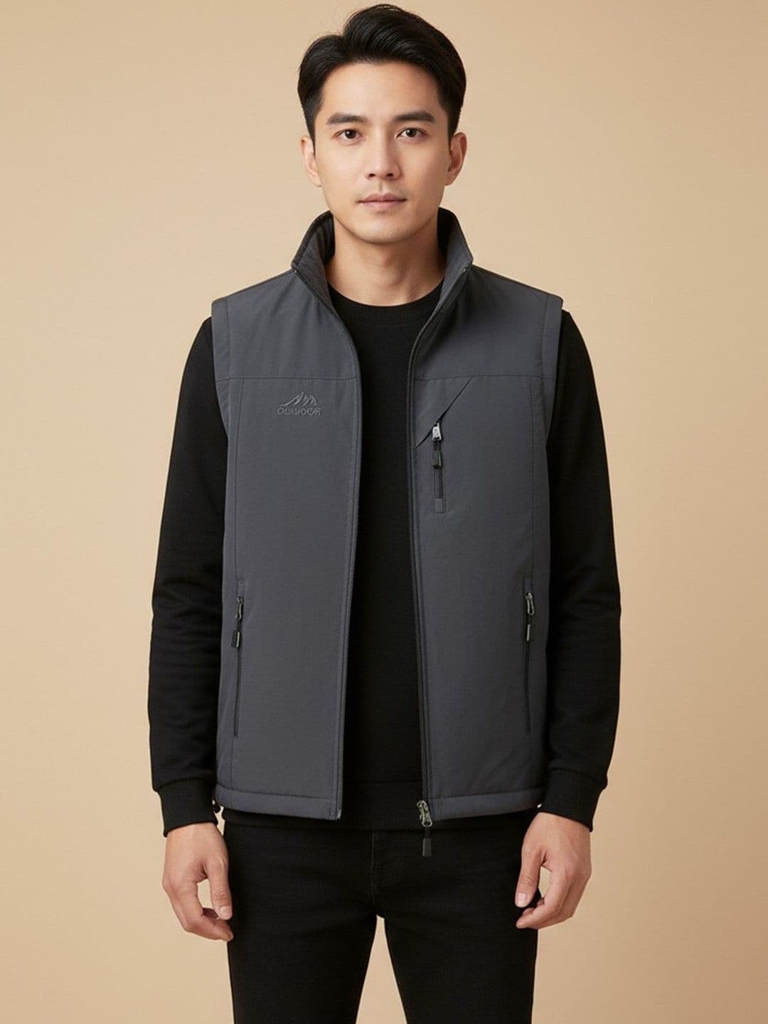 Mast & Harbour Stand Collar Tailored Jacket - view 1