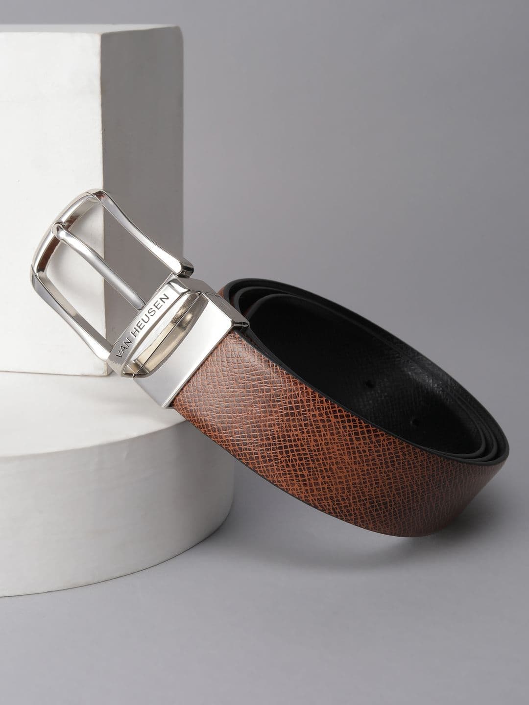 Van Heusen Men Textured Leather Reversible Belt - view 1