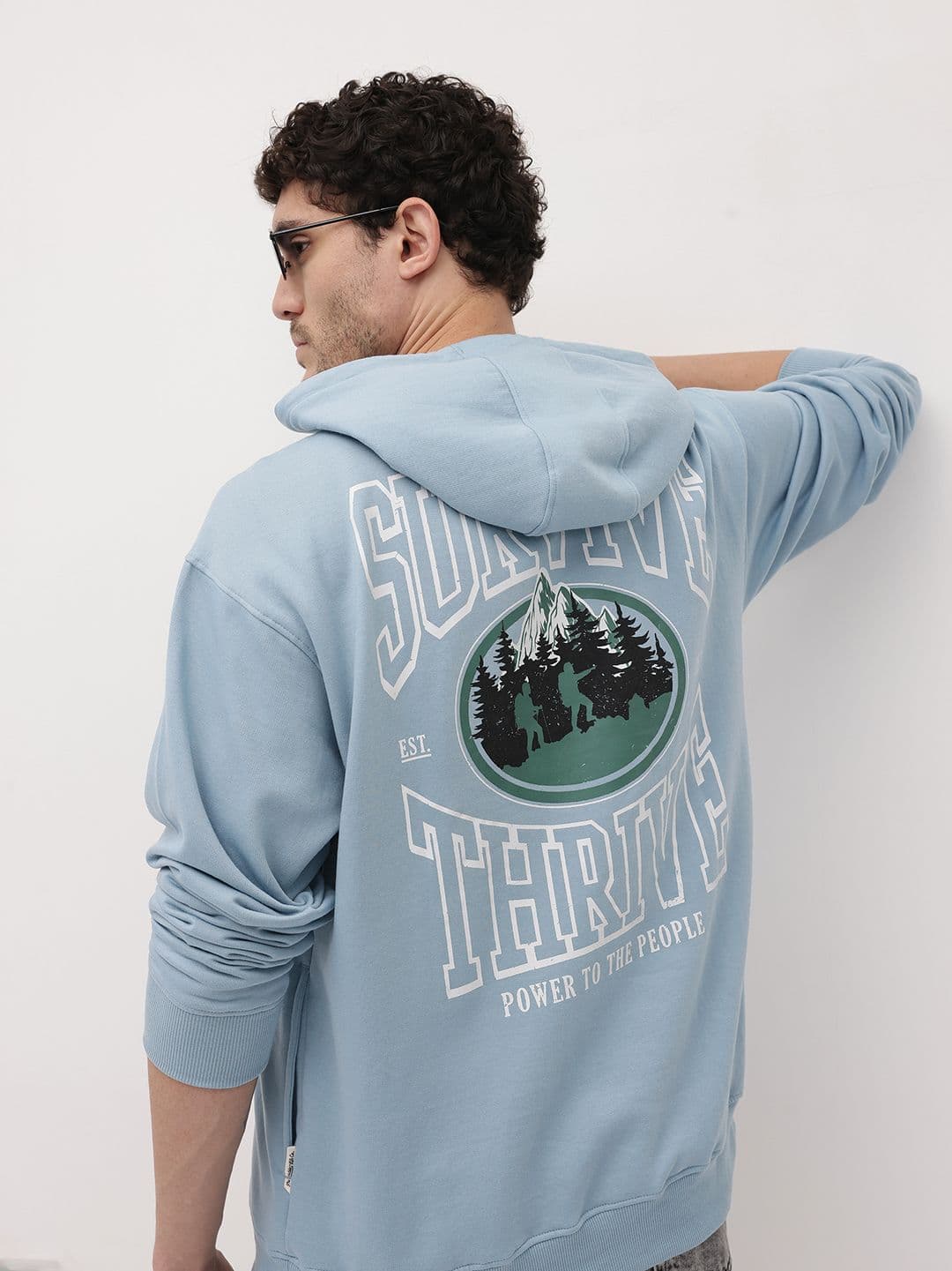 The Roadster Life Co. Printed Hooded Relaxed Sweatshirt - view 1