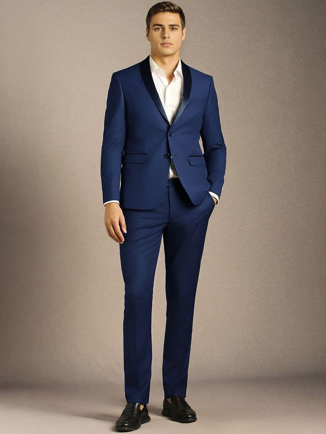 Louis Philippe Slim-Fit Single-Breasted Two Pieces Suits - view 1
