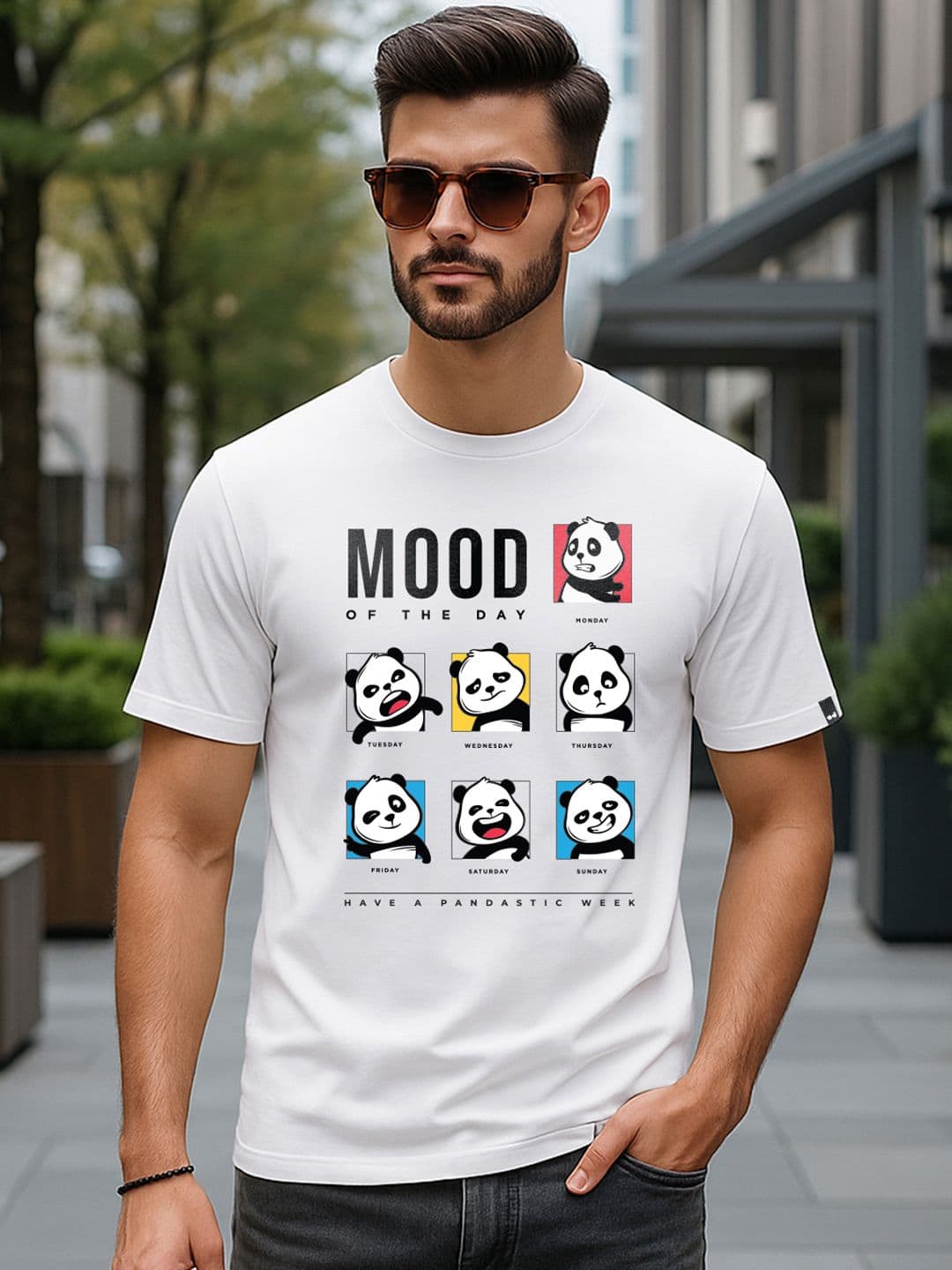 Bewakoof Men White Printed Pure Cotton Applique T-shirt - view 1