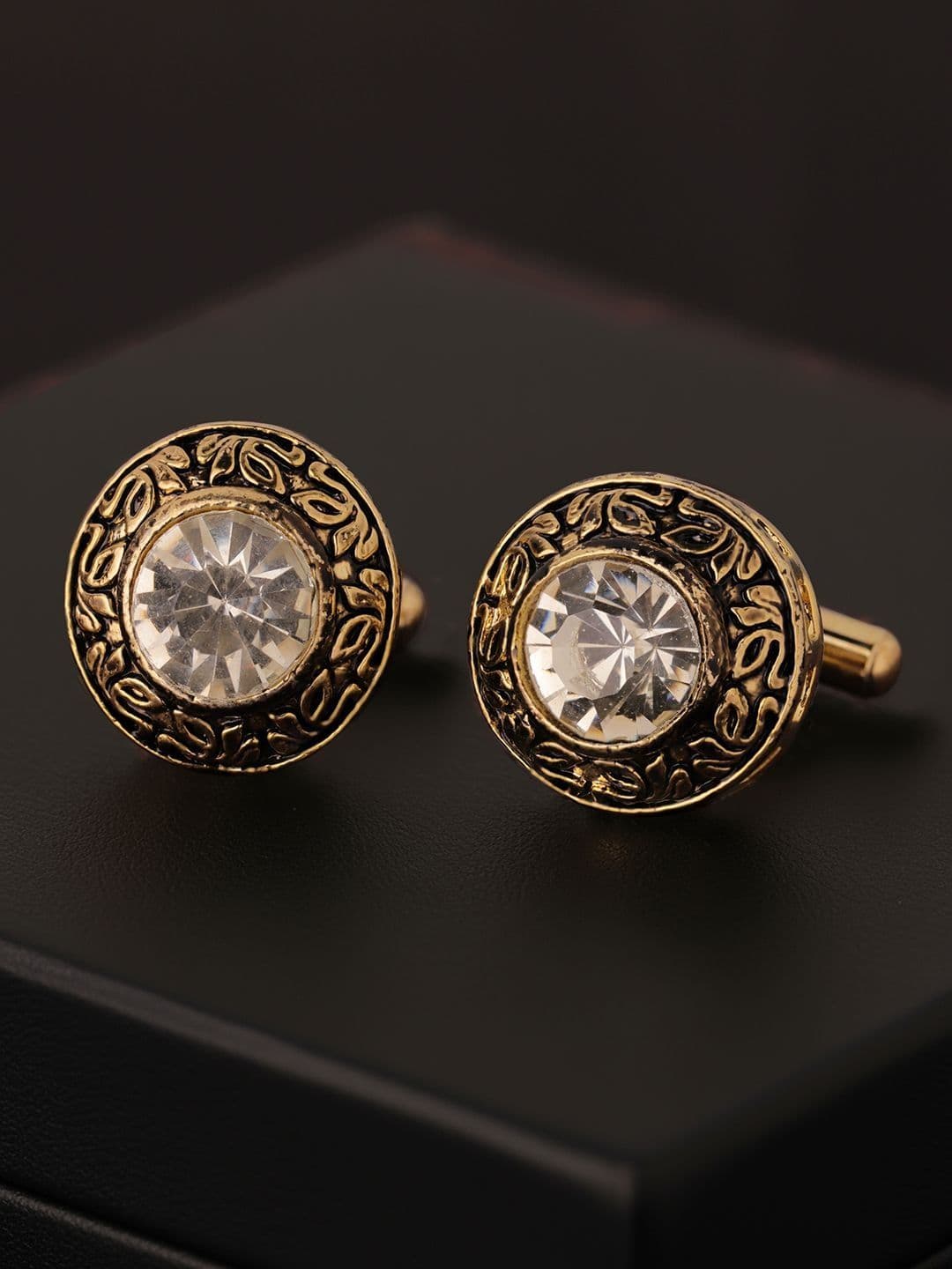 Voylla Statement Regal Round Cufflinks - view 1