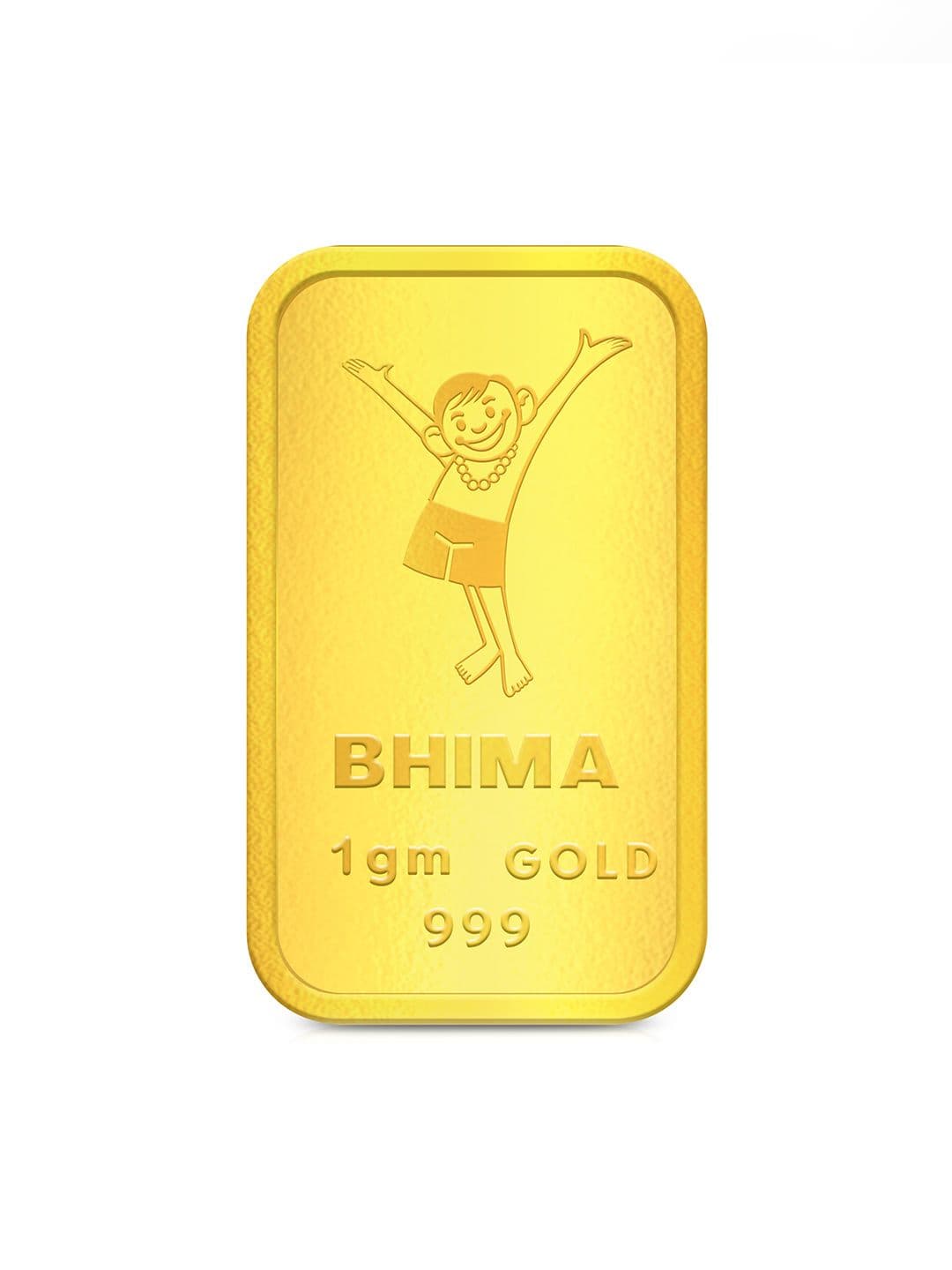 BHIMA Floral 24K 999 Purity Gold Bar 1 gram - view 1