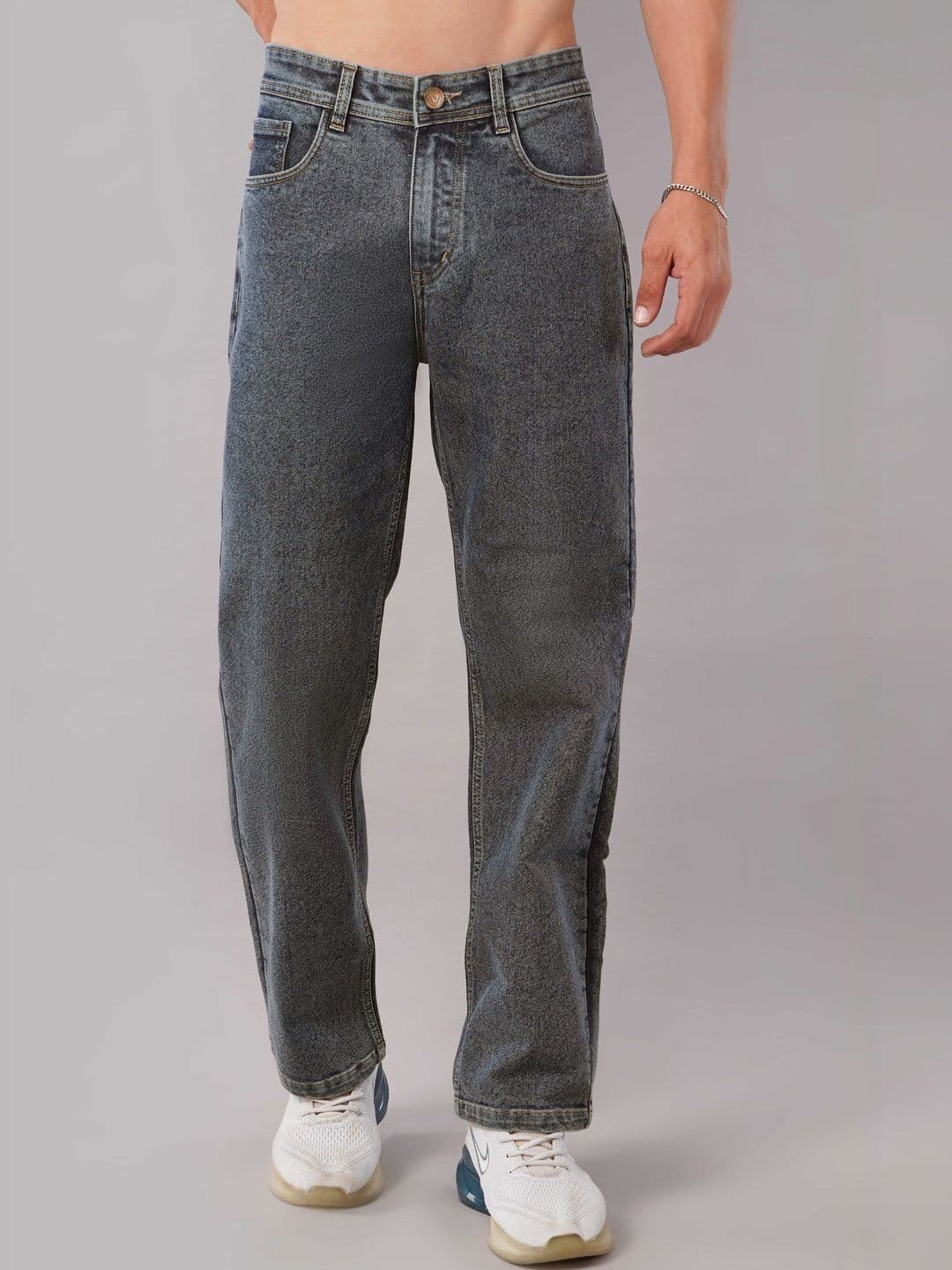NIVASU Men Mid-Rise Light Fade Cotton Stretchable Denim Jean - view 1