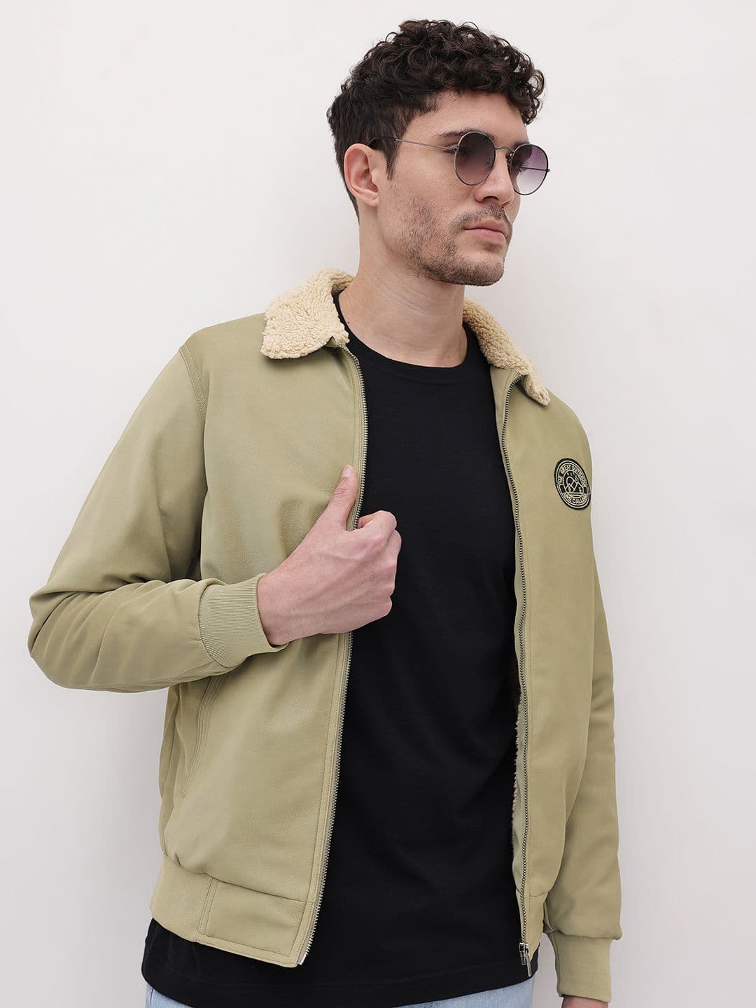 The Roadster Life Co. Faux Fur Trim Bomber Jacket - view 1