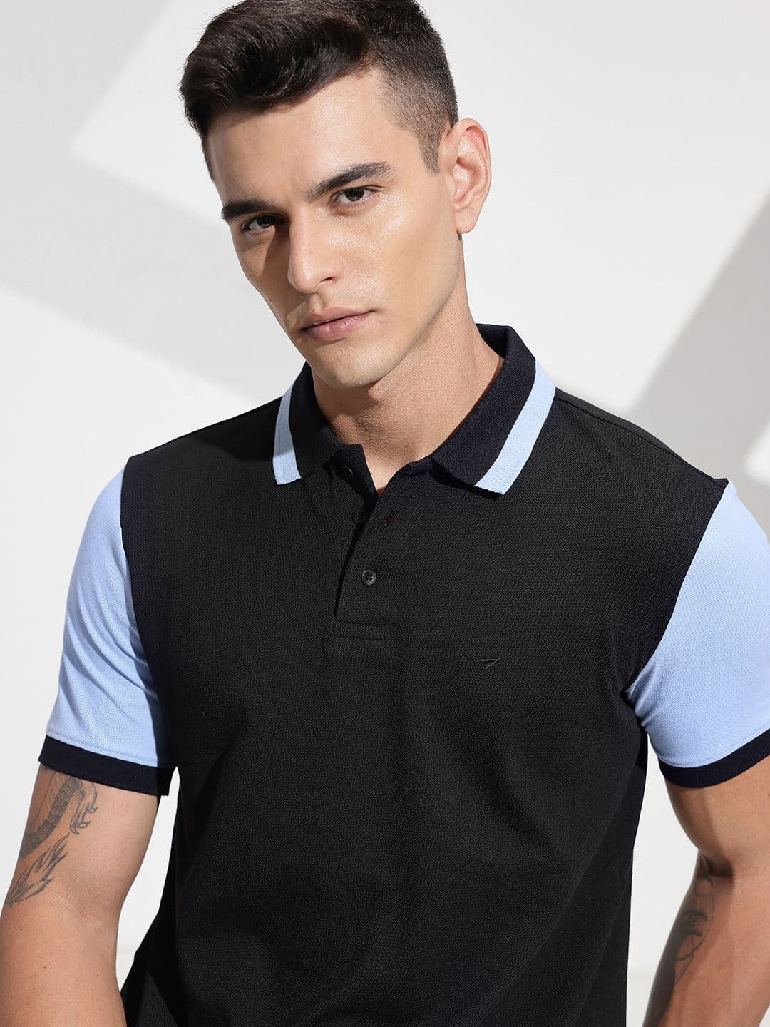 encore by INVICTUS Colourblocked Polo Collar T-shirt - view 1