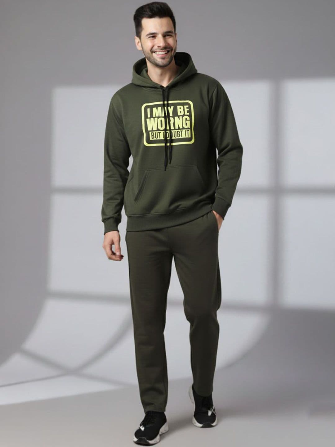MACK JONNEY Printed Hooded Long Sleeves Sweatshirt With Trackpant - view 1