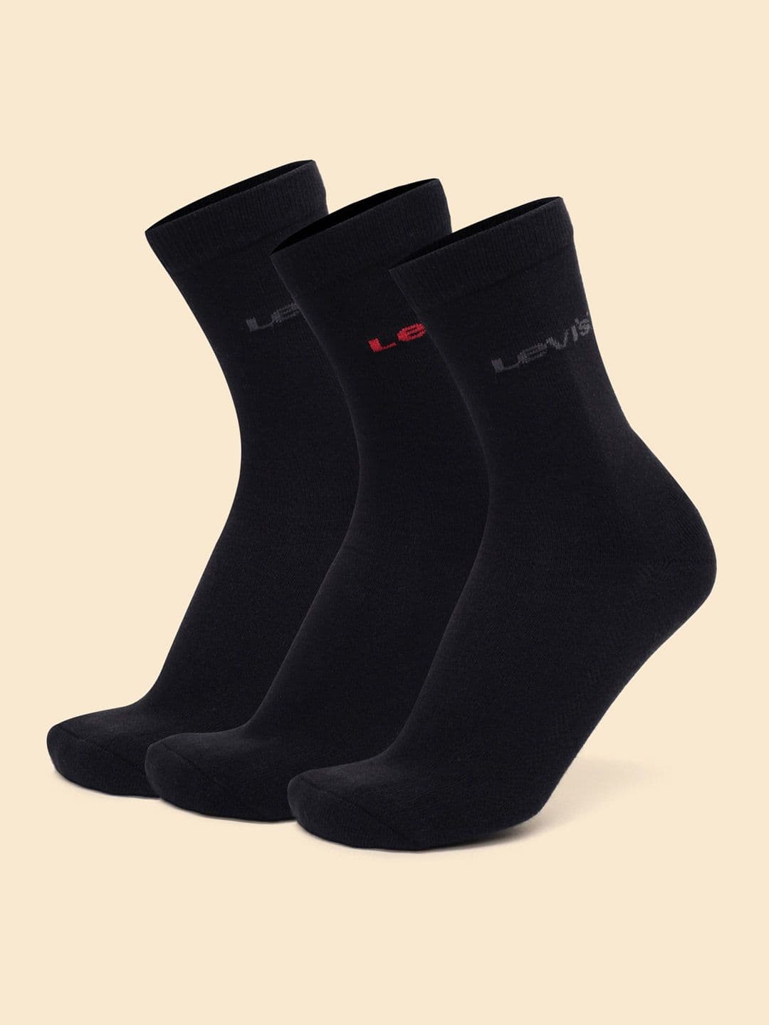 Levis Men Pack Of 3 Cotton Stretch Calf Length Socks - view 1