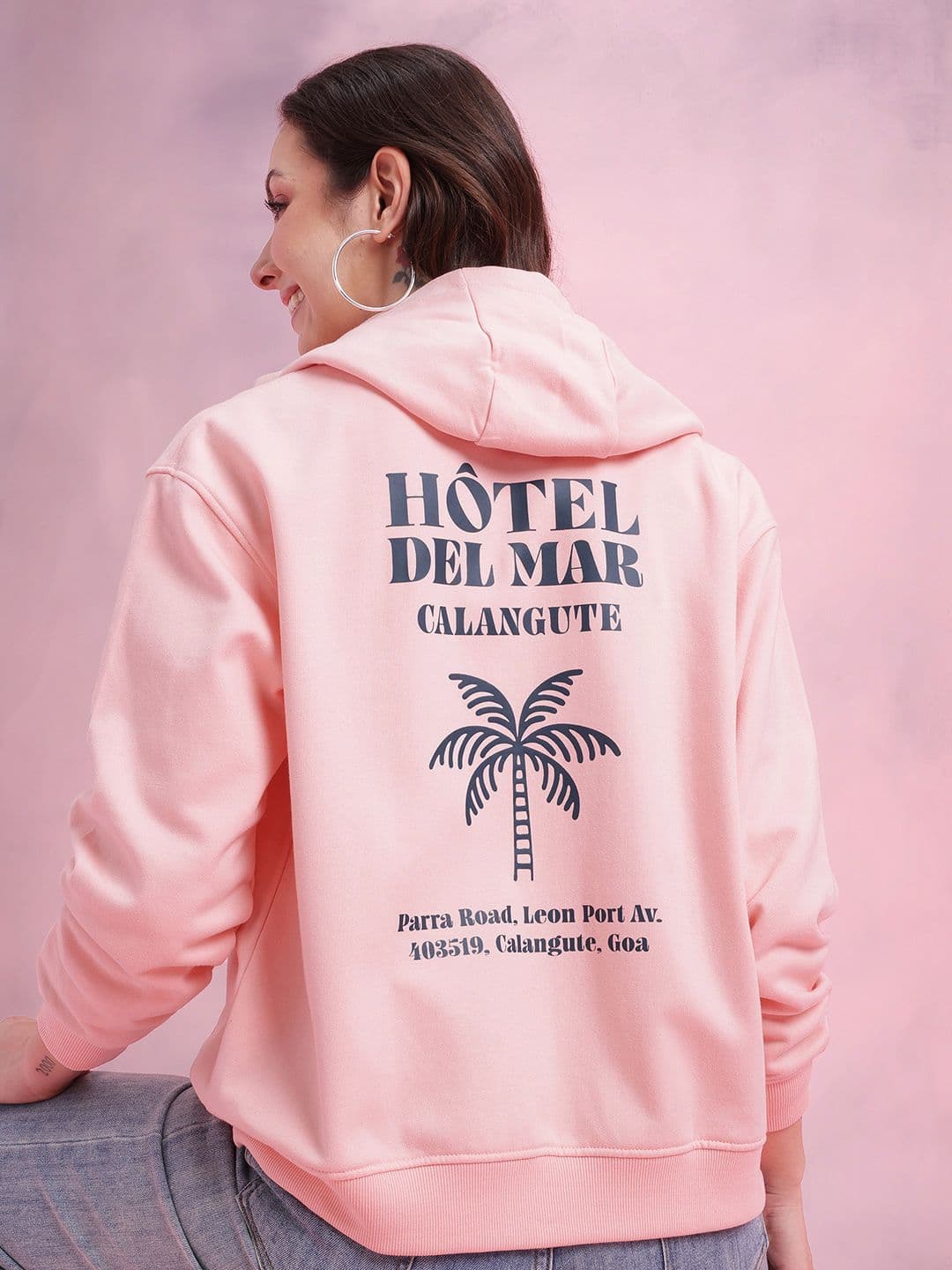 DressBerry Typography Printed Hooded Sweatshirt with Inner Fleece - view 1