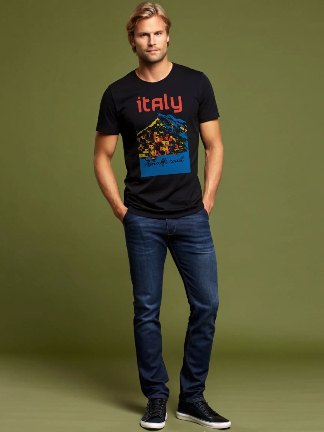 HERE&NOW Men Black Cotton Printed Bio Finish T-shirt - view 1