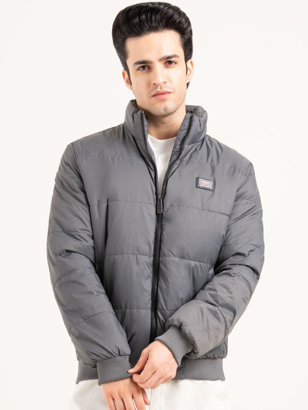 Red Tape Men Mock Collar Solid Puffer Jacket - view 1