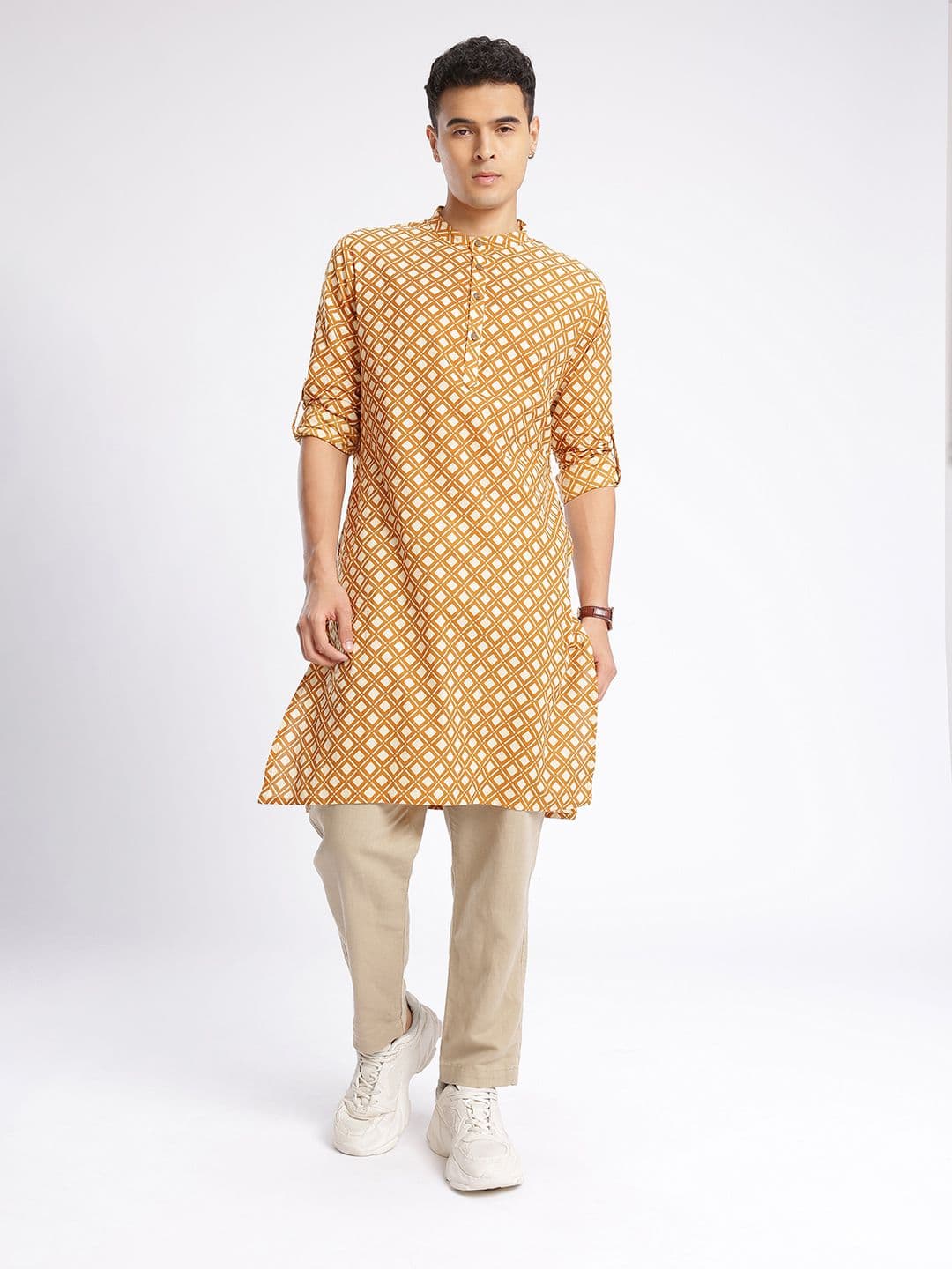 Anouk Rustic Geometric Printed Kurta - view 1