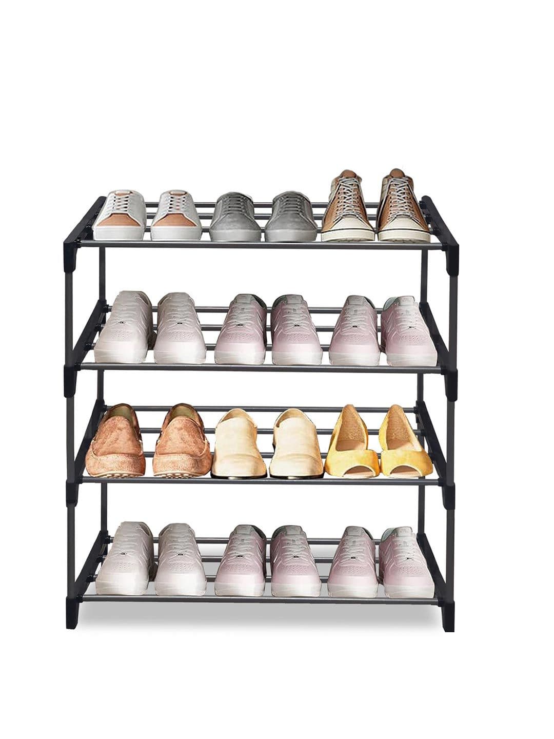 Rmerchants Black Stainless Steel Steel 4-Tier Water Resistant Shoe Rack - view 1