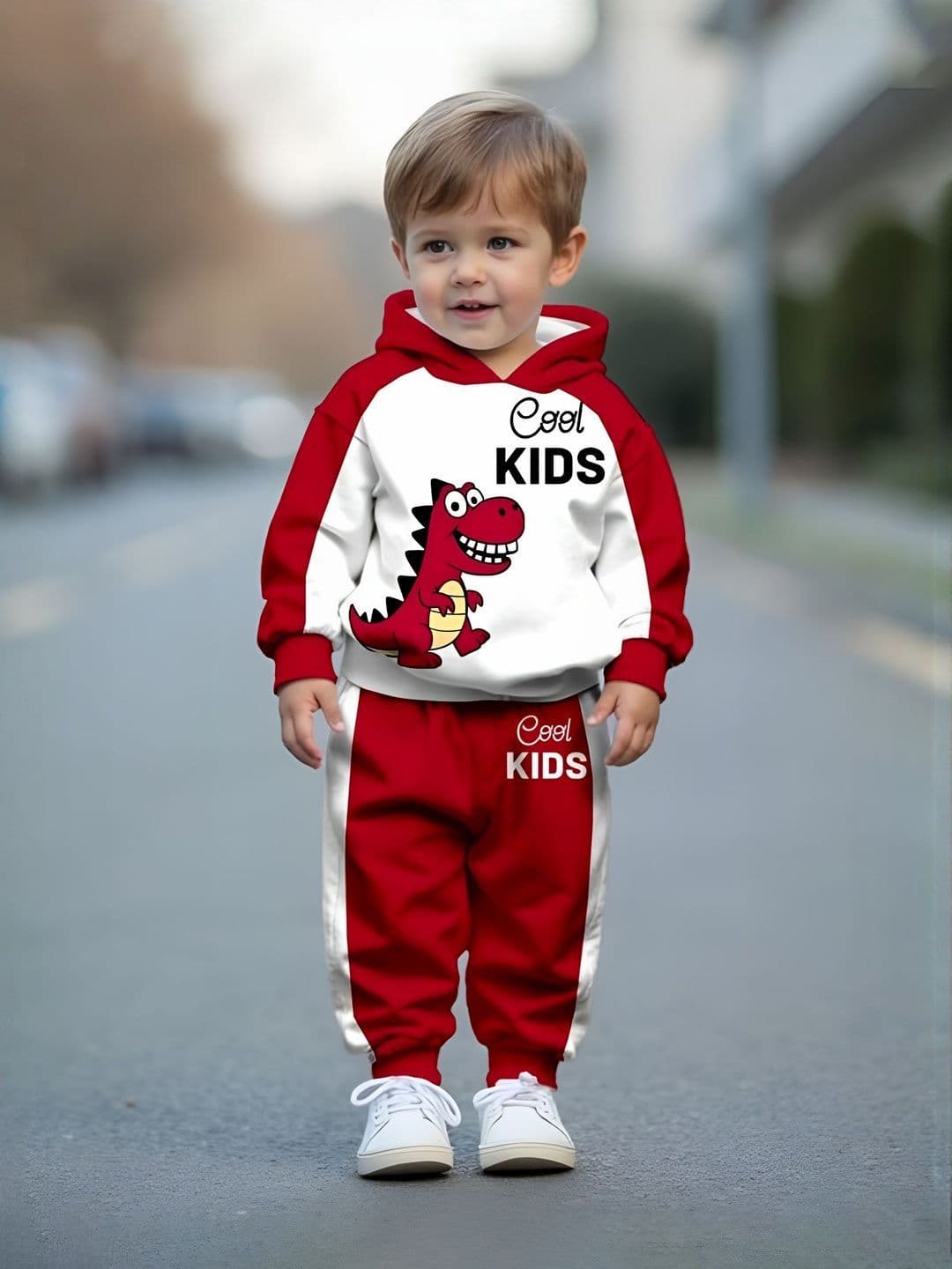 ELPIXIE FASHION Kids Printed Hooded Long Sleeves Sweatshirt With Jogger - view 1