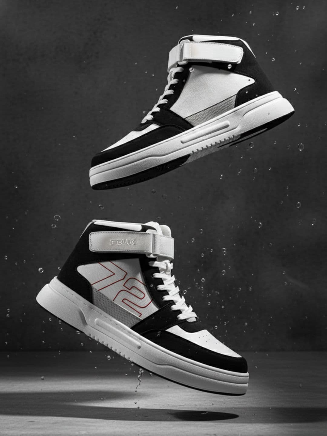 FCUK Men Mid-Top Colourblocked Perforated Sneakers - view 1