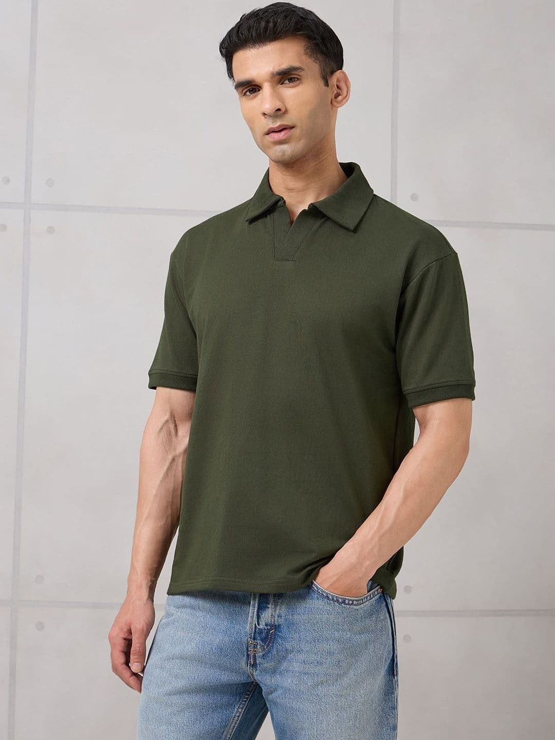 MISCHIEF MONKEY Men Polo Collar Short Sleeves Regular Fit T-shirt - view 1
