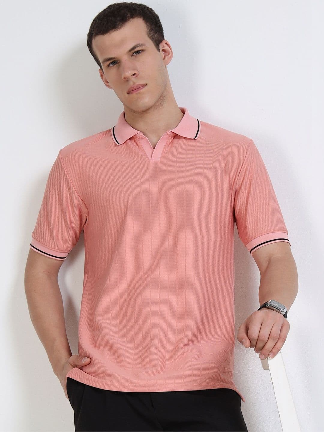 THE BEETEL HOUSE Men Polo Collar Short Sleeves T-shirt - view 1