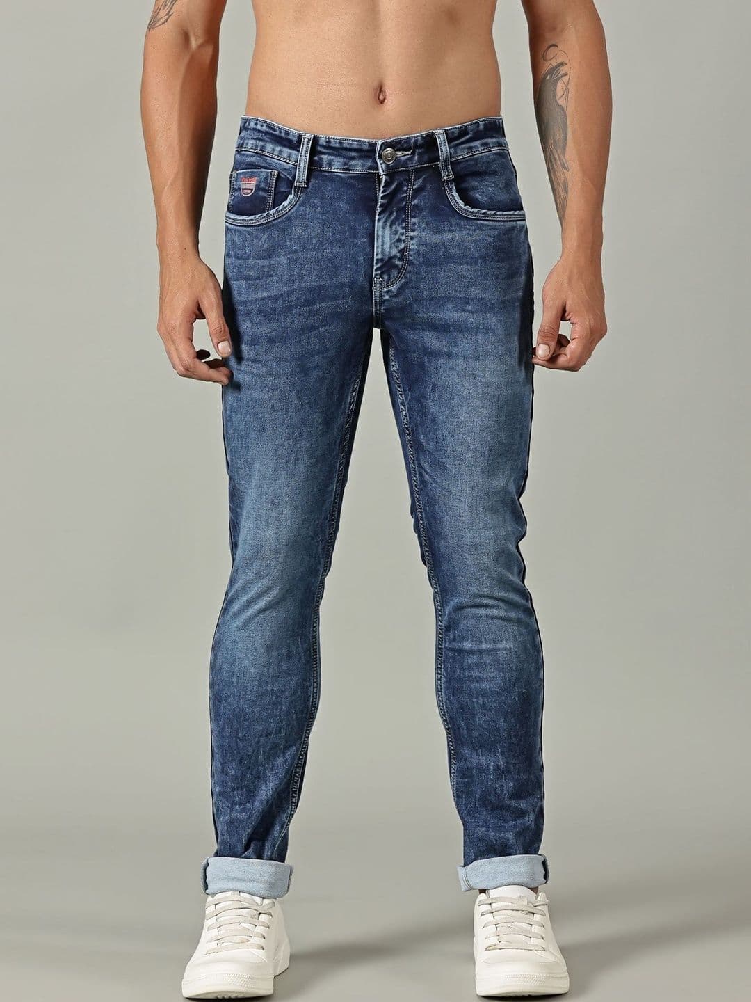 TRIGGER Men Slim Fit Mid-Rise Light Fade Stretchable Jeans - view 1