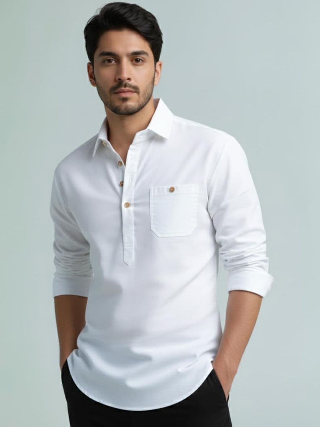 Vida Loca Shirt Collar Short Straight Kurta - view 1