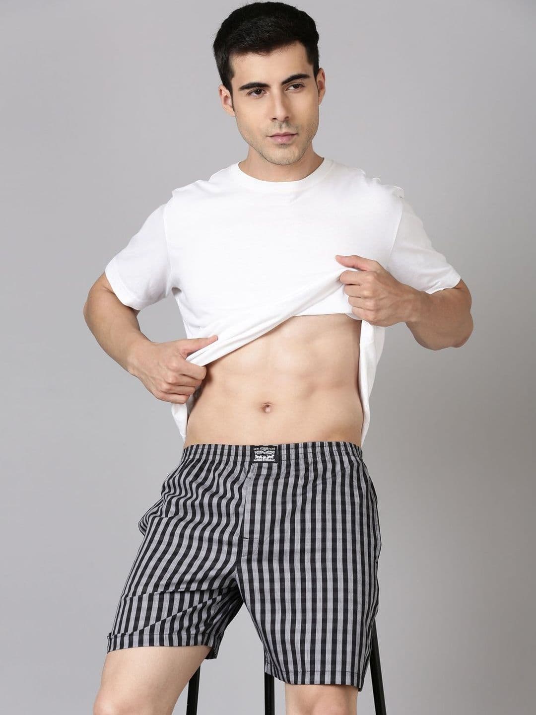 Levis Men Striped Print Pure Cotton Boxers - view 1