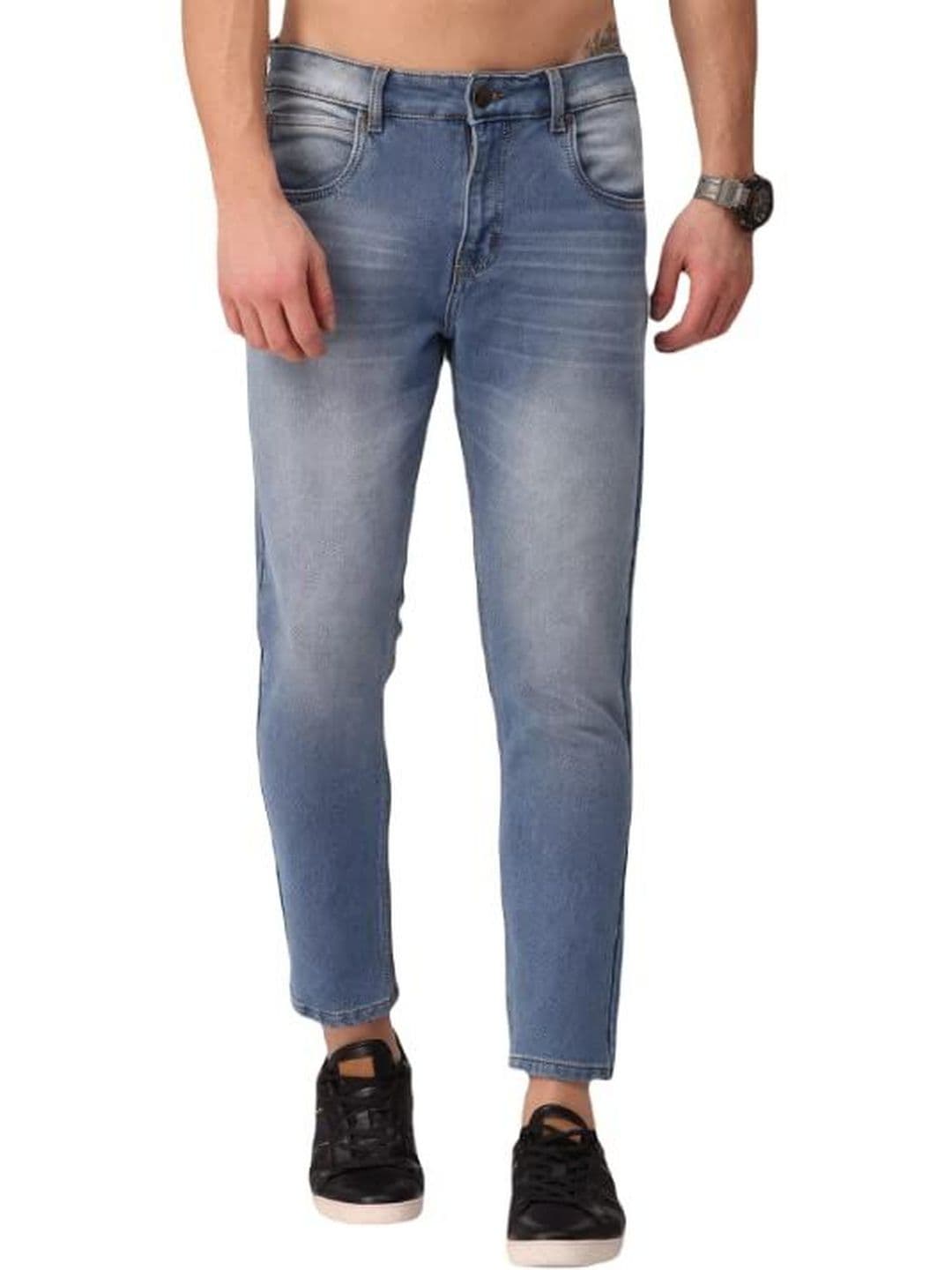 ATTIRIS Men Slim Fit Mid-Rise Light Fade Stretchable Jeans - view 1