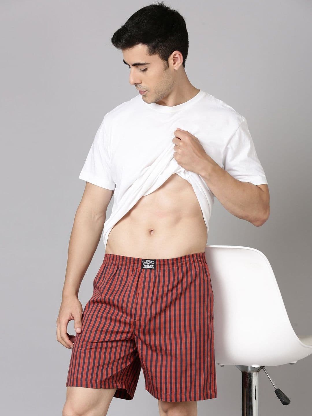 Levis Men Checked Inner Elastic Pure Cotton Boxers - view 1