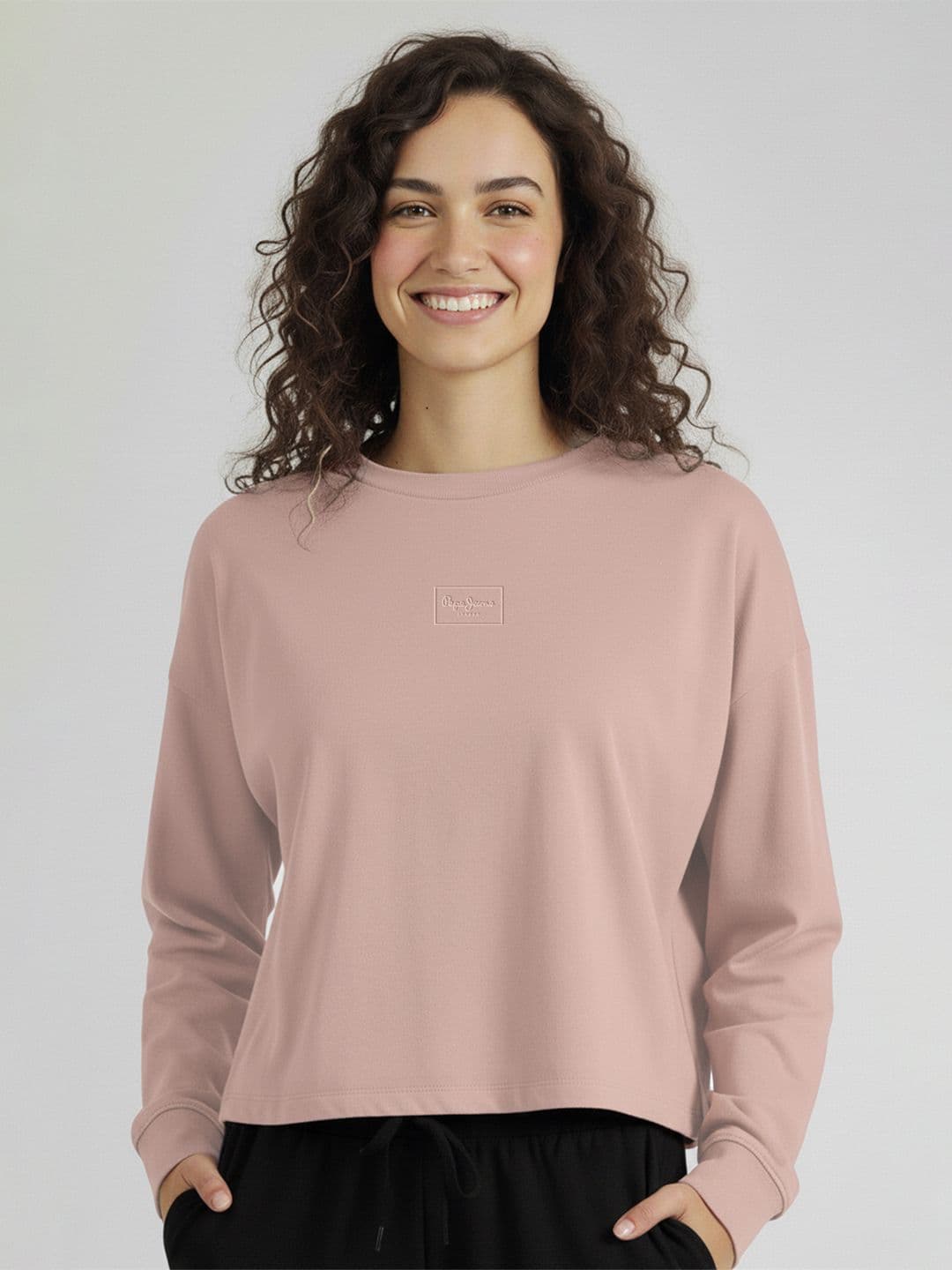 Pepe Jeans Women Brand Logo Round Neck Pullover Oversized Sweatshirt - view 1