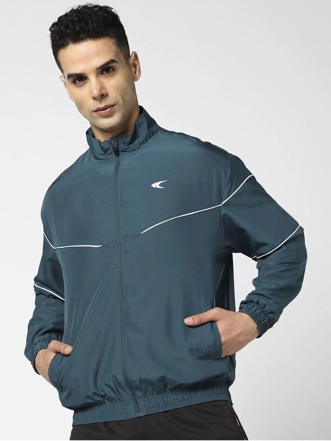 Performax Men Stand Collar Solid Lightweight Sporty Jacket - view 1