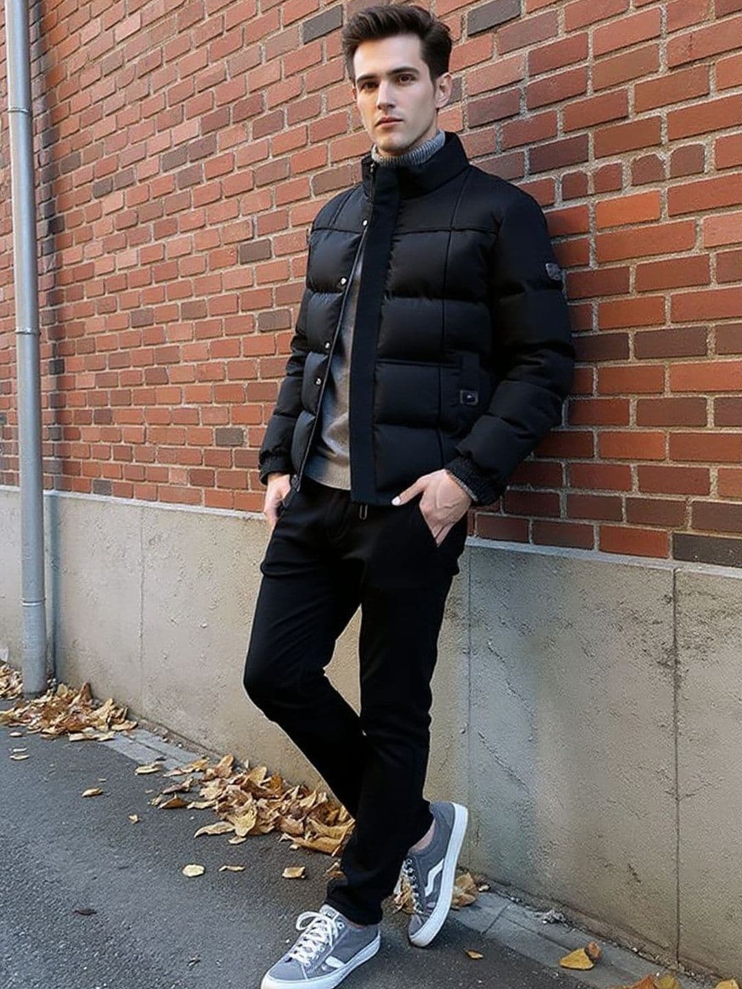 HERE&NOW Men Insulator Mock Collar Puffer Jacket - view 1