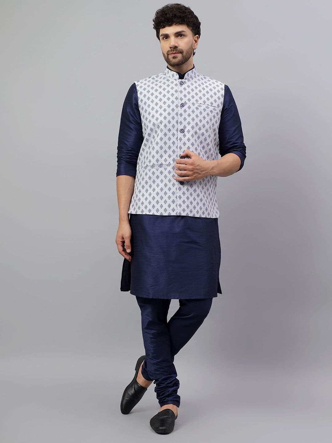 Latest Chikan Garments Men Woven Design Nehru Jackets - view 1