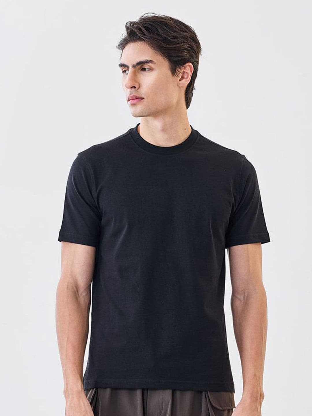Snitch Men Self Design Regular Fit Round Neck T-shirt - view 1