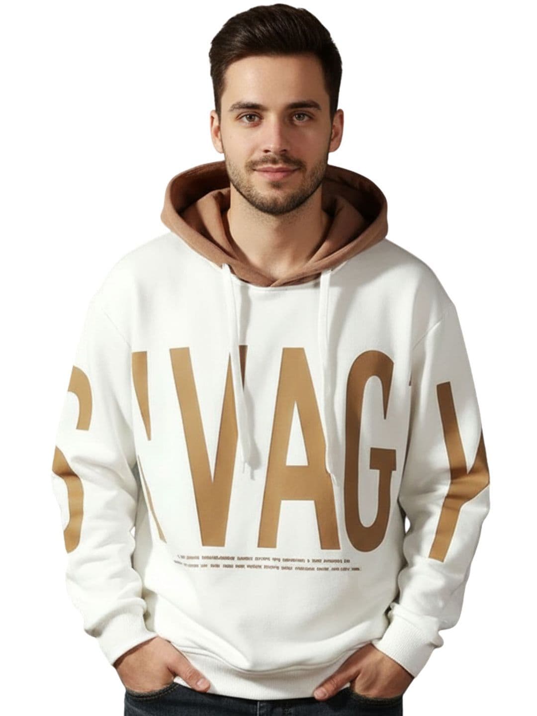 Mast & Harbour Men Regular Fit Printed Hooded Sweatshirt - view 1