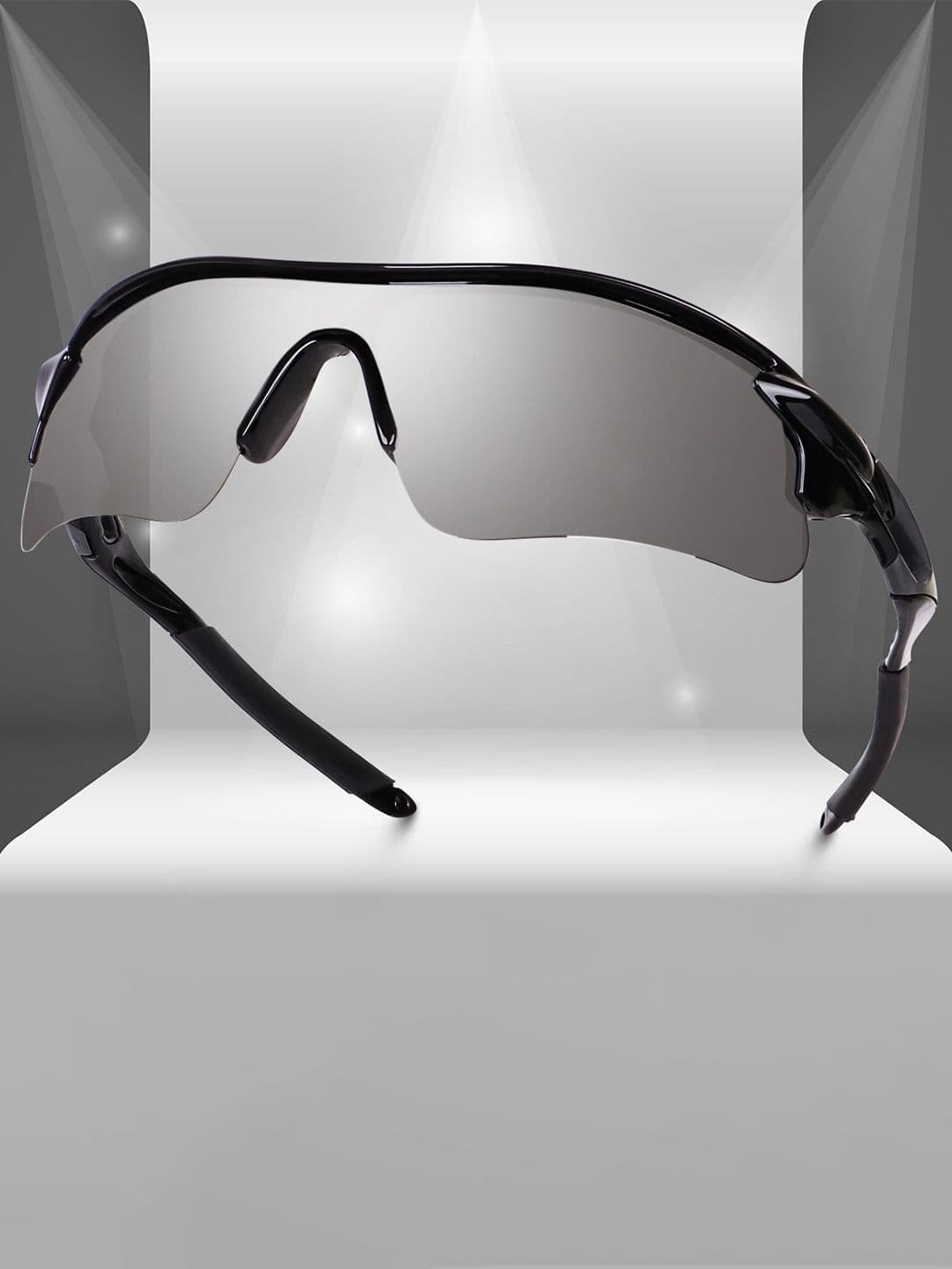 EYMEN I Unisex Half Rim Style Sports Sunglasses with Sports Grey Black@399 - view 1