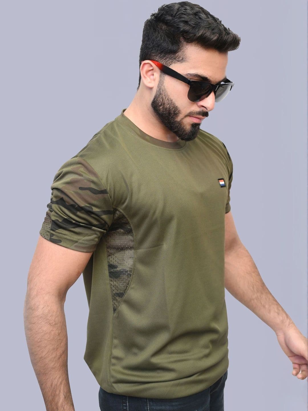 Para Trooper Camouflage Printed Round Neck Regular Fit T-shirt - view 1