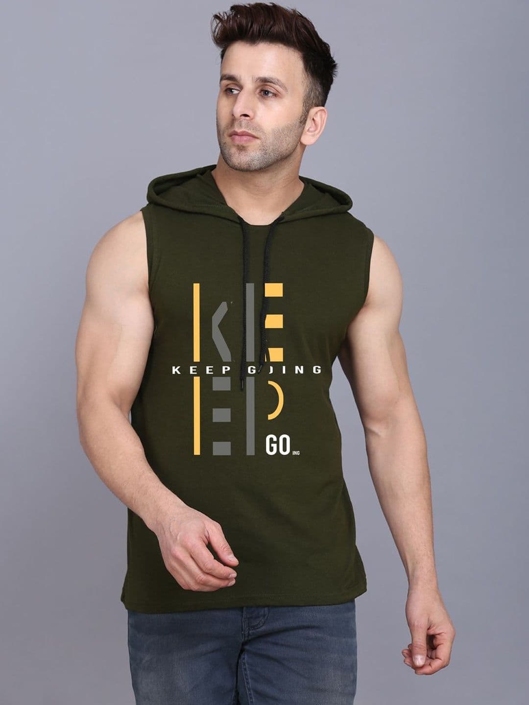 CRYPTIC Typography Printed Hooded Regular Fit T-shirt - view 1
